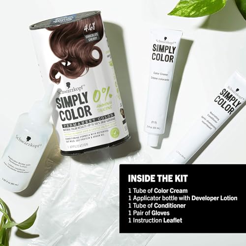 Schwarzkopf Simply Color 4.68 Chocolate Cherry Hair Dye - No Ammonia, Up to 100% Gray Coverage