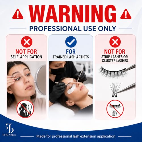 Forabeli Elite Eyelash Extension Glue, 5ml - Professional 1 Sec Dry Black