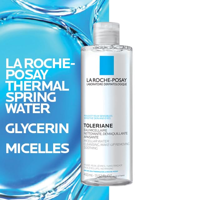 La Roche-Posay Micellar Water Makeup Remover for Sensitive Skin 13.52 Fl Oz