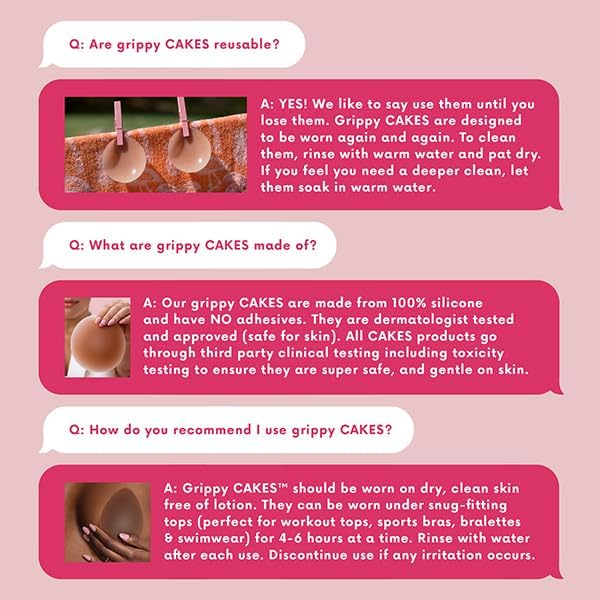 Grippy Non-Adhesive Silicone Nipple Covers for Women - Reusable Circle Design | Comfortable Fit