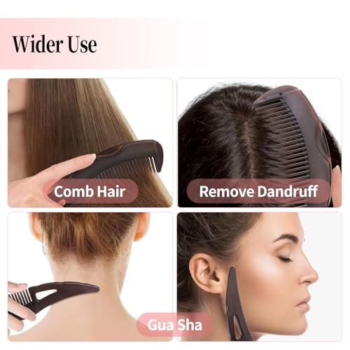 Stainless Steel Dandruff Comb Set for Scalp Care - 2 Combs