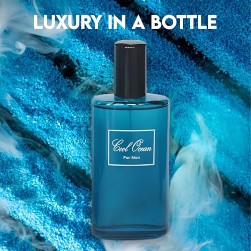 A CENTER Cool Ocean Cologne for Men - Eau de Parfum Natural Spray 3.4 Fl Oz