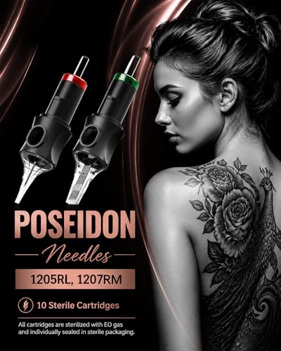 Gaea POSEIDON Wireless Rotary Tattoo Pen Kit with 1500mAh Battery