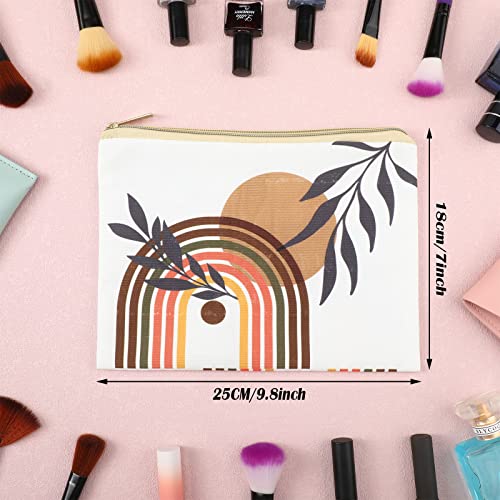 Pinkunn 6 Pack Boho Makeup Bags - Canvas Cosmetic Pouches