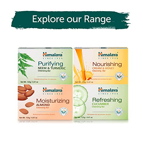 Himalaya Neem & Turmeric Cleansing Bar for Healthy Skin, 4.41 Oz (Pack of 2)
