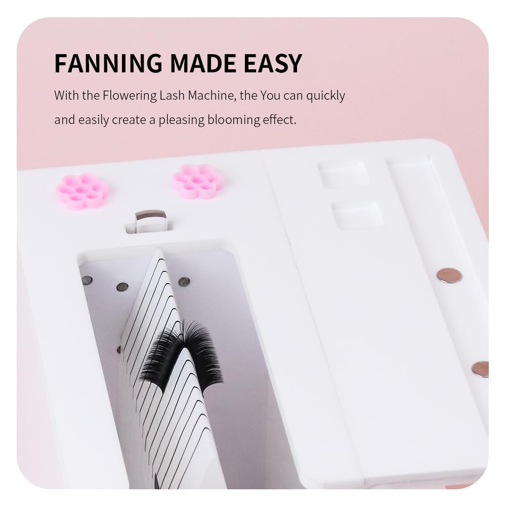 ANNAFRIS Flowering Machine Lash Fan Maker Easier to Create DIY Eyelash Extensions Fans Individual Eyelash Separator Root Splitter Machine (Pink)