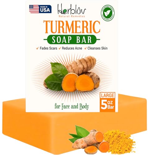 Herblov Natural Turmeric Soap Bar - Brightening Face & Body Wash