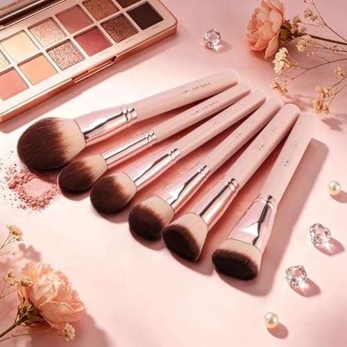 Flat Top Kabuki Foundation Brush - Soft Makeup Brush for Liquid, Cream & Powder