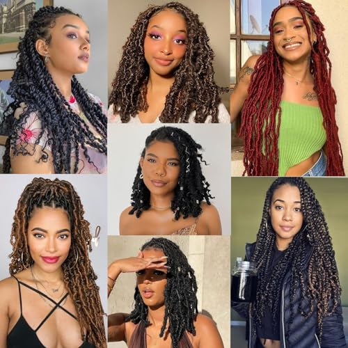 Miyamarch 10 Inch Springy Afro Twist Hair - 8 Packs Black Marley Hair for Kinky Styles