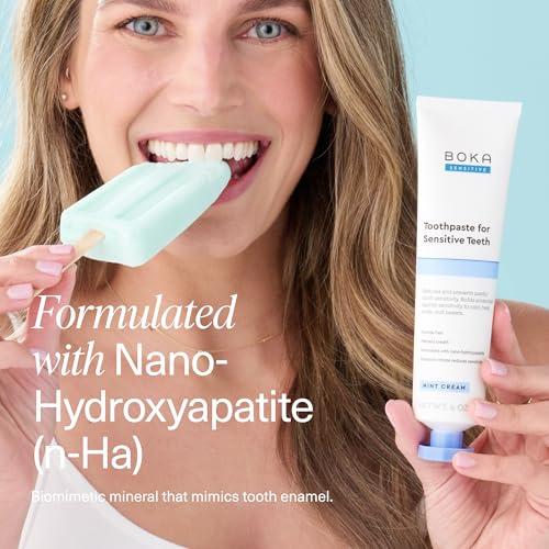 Boka Sensitive Toothpaste - Fluoride Free Nano Hydroxyapatite - Mint Coconut