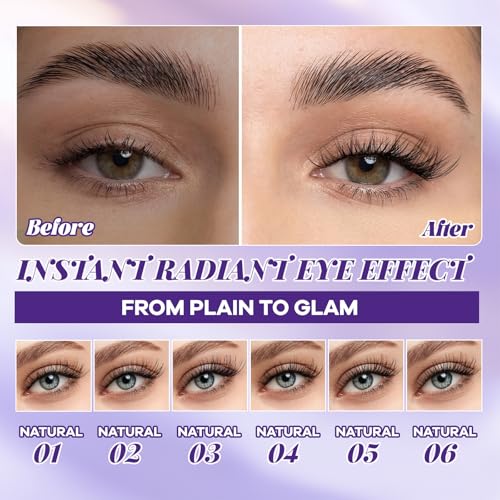 B&Q Natural Lash Clusters - Wispy Invisible Band, 144PCS