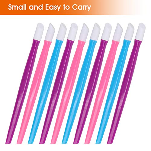 AHIER 10-Piece Rubber Nail Cuticle Pusher Set for Manicure