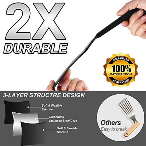 Anaeat Silicone Spatula Set - Heat Resistant Non-Stick Turner