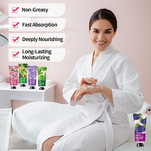 ANKOOY 1 Oz Hand Cream Gifts Set - 74 Natural Scented Travel Moisturizers for Dry Hands, Stocking Stuffers & Gifts for Women & Adults