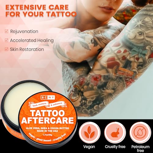 Body Candy Unscented Tattoo Balm - 1.7 Ounce Natural Aftercare