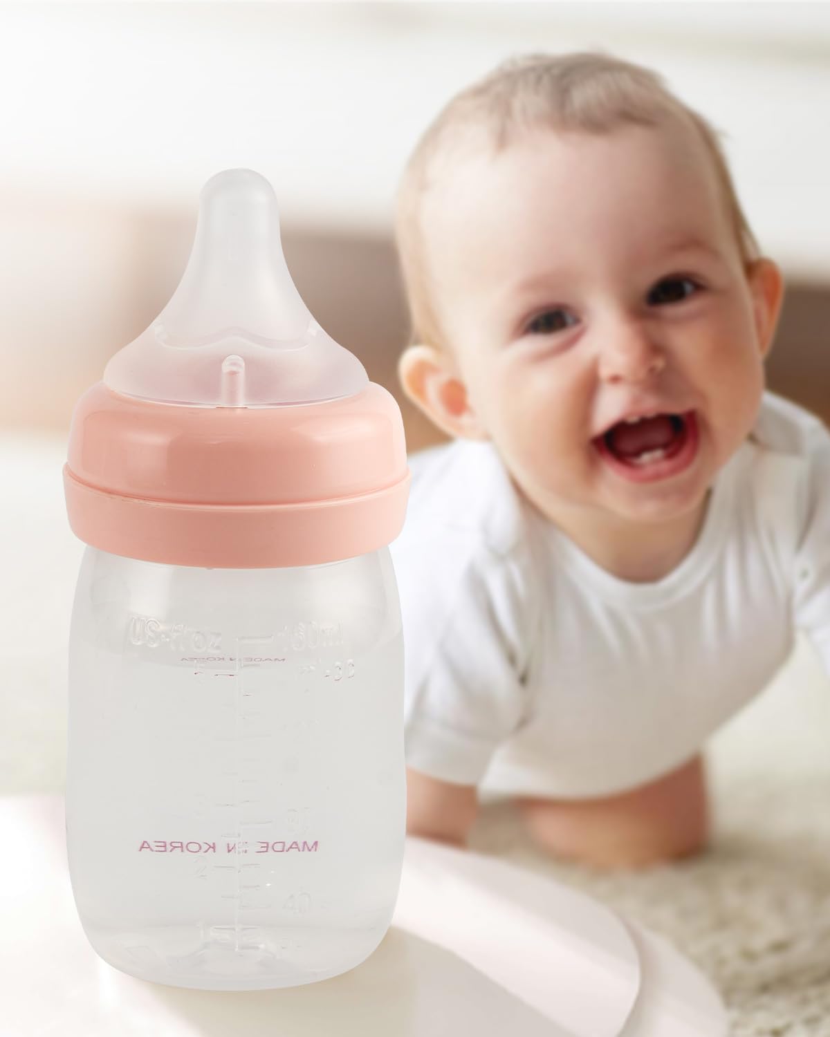 Silicone Nipple (S) for Spectra Baby Bottles, Slow Flow, 0m+, 4 Count