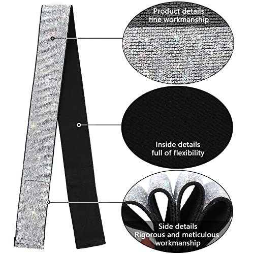 2PCS Elastic Wig Bands for Lace Melting, 60cm Hair Edge Holders, Silvery Color Pack of 1