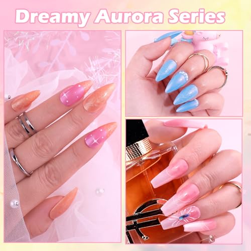 Noirwhite Chameleon Gel Nail Polish Set - 12 Trendy Neon Glitter Colors, DIY Manicure Kit