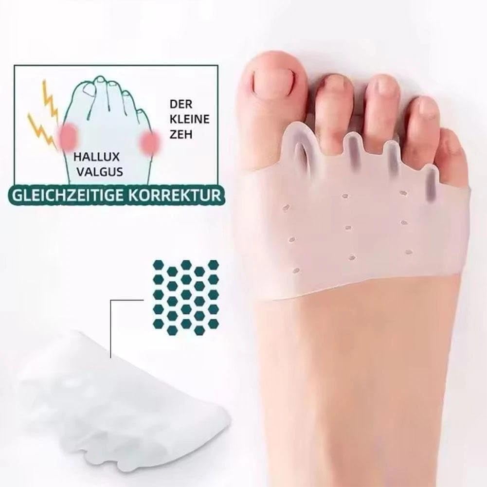 Silicone Toe Separators for Bunions & Overlapping Toes - Gel Spacers for Pain Relief | Soft Breathable Alignment Sleeves (2 Pairs)