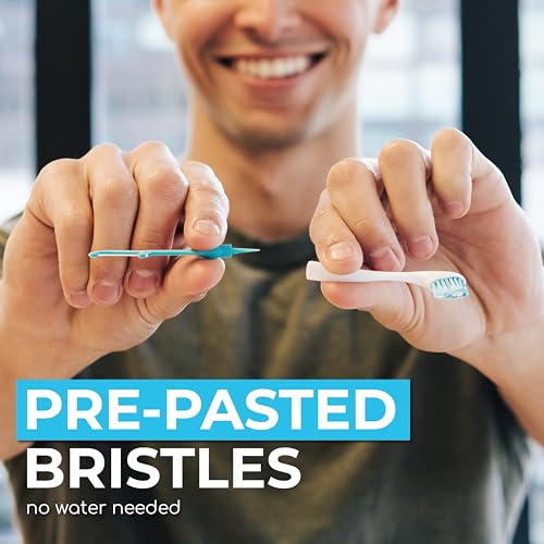 Brushee Disposable Travel Toothbrush 24-Pack with Mint Paste