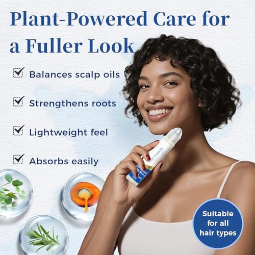 Hair Growth Serum Roll On with Rosemary & Saw Palmetto | 0.84 Fl Oz