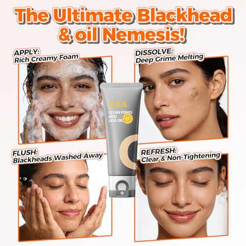CKA Amazonian White Clay Face Wash for Oily Skin, Deep Pore Cleanser