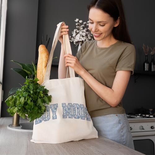 Reusable Grocery Shopping Tote Bag - Durable Polyester Canvas