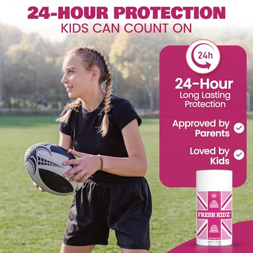 Fresh Kidz Deodorant Stick for Kids & Teens - 2.65 oz (Pack of 2) - Aluminum-Free, Sensitive Skin