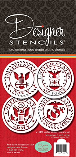 Military Seals Baking Stencils for Cookies | Food Grade Quality | 2.5" Templates