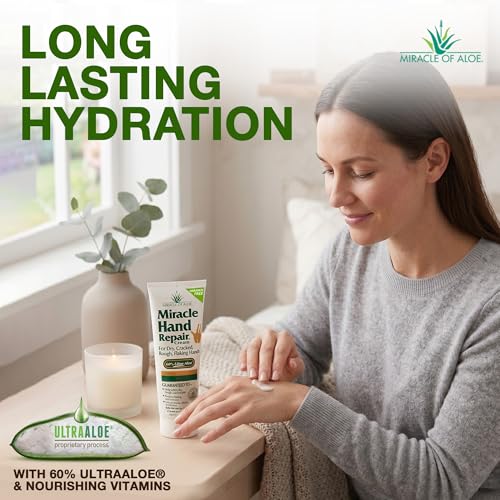Miracle Hand Cream for Dry Cracked Hands - 9 Oz Pack of 1 | Aloe & Healing Formula