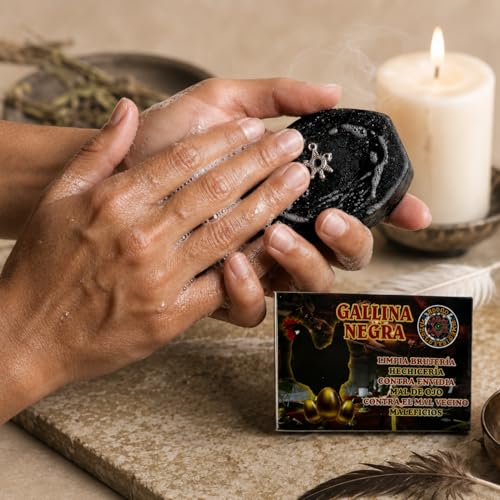 Zoeartcrafts Black Hen Protection Bar Soap 3.2 oz - Spiritual Cleansing & Aura Protection, Peru-Inspired Ritual Soap (Variation: 3.17 oz, Pack of 1)