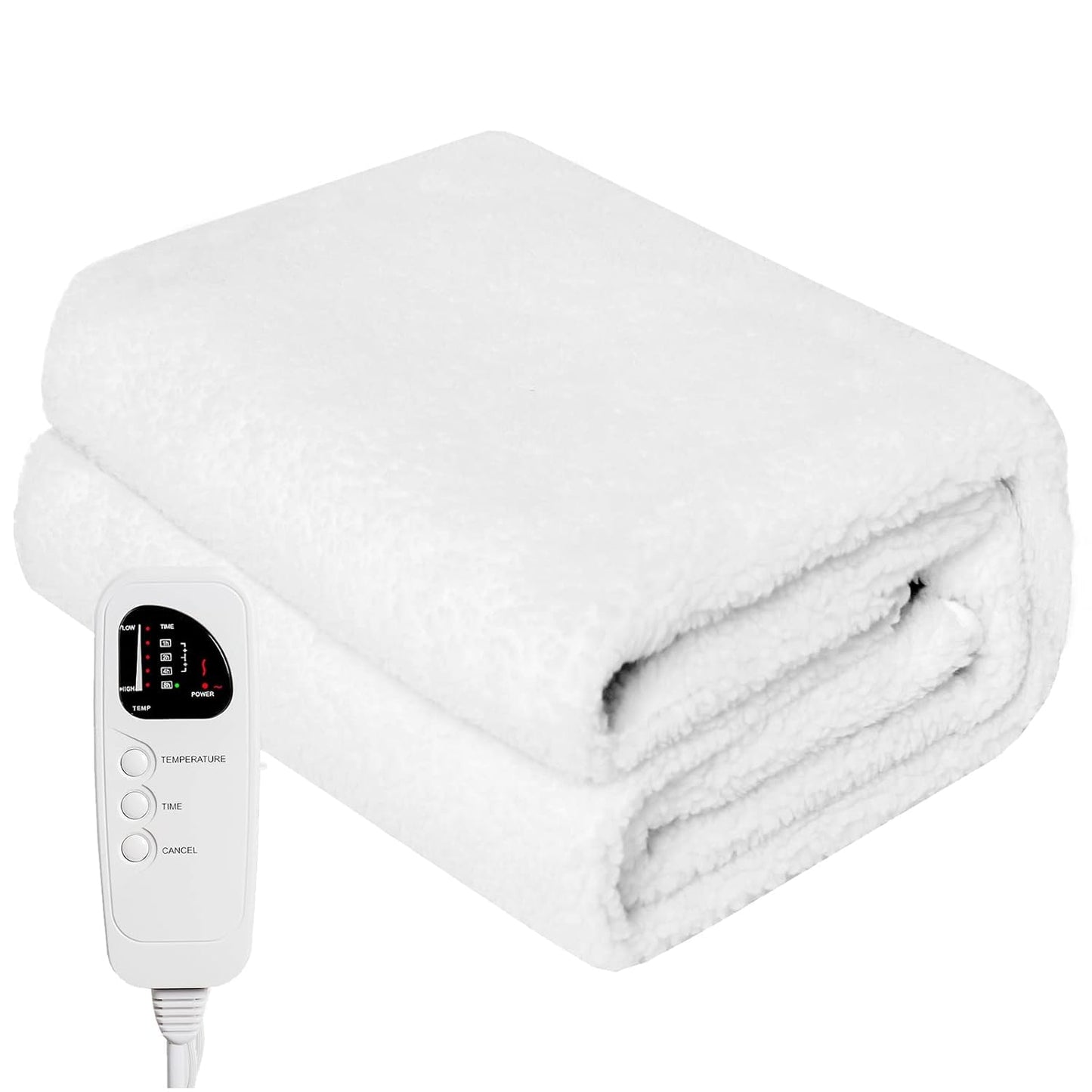 Massage Table Warmer - UL Certified Heating Pad with Deluxe Fleece Cover | 5 Heat Levels, 8 Timer Settings, 12 Ft Cord