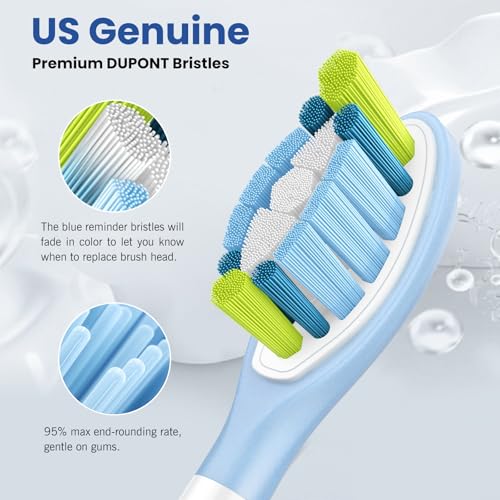 HAPPYMOMO Toothbrush Heads for Philips Sonicare - 8 Pack
