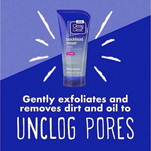 Clean & Clear Blackhead Eraser Facial Scrub with 2% Salicylic Acid, 5 oz