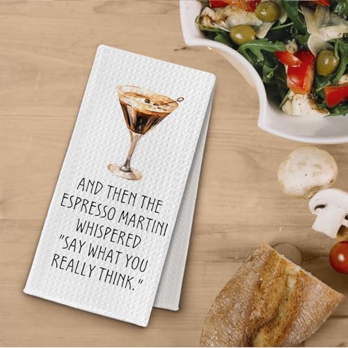 Espresso Martini Kitchen Towels - Decorative Hand Towels for Home