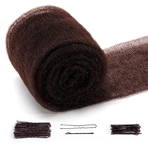 MJJHAIR Updo Hair Filler & 70-Piece Pin Kit - Volumizing Dark Brown Sponge
