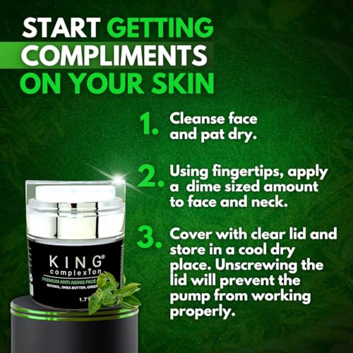KING Complexion Anti-Aging Face Moisturizer for Men with Retinol (1.7 oz)
