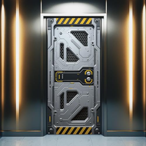 Galaxy Alien Theme 3D Door Banner - Space Station Birthday Decoration