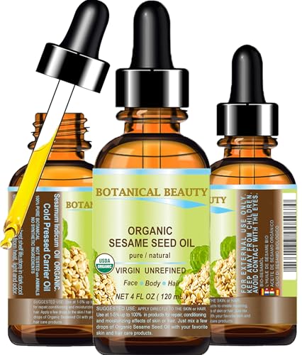 Organic Sesame Seed Oil 100% Pure Cold Pressed - 4 Fl Oz