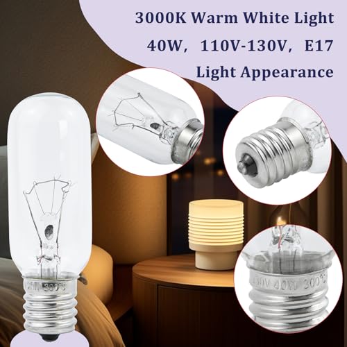 40W Incandescent Light Bulb Replacement for Samsung Microwave - 2-Pack