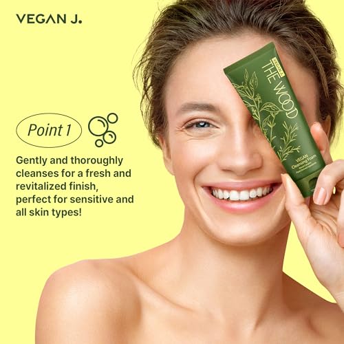 Vegan Wood Cleansing Foam 50g | Deep Pore Impurity Removal, Gentle & Hypoallergenic