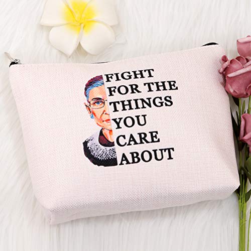 Lawyer Makeup Bag - Feminist Quote Canvas Cosmetic Pouch for Attorneys