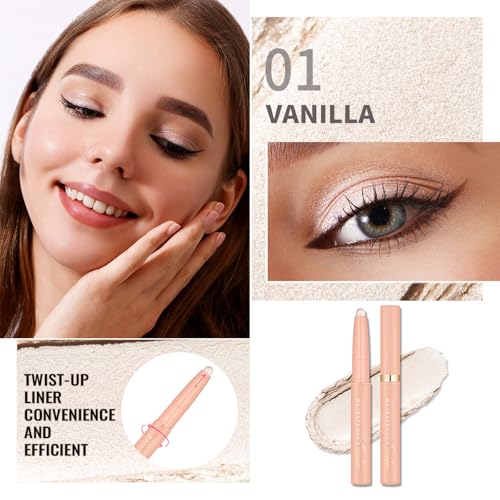 Oulac Twist-Up Shimmer Eyeshadow Stick - Waterproof & Vegan