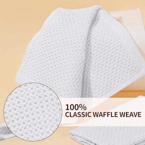 Super Absorbent Cotton Dish Cloths - 6 Pack, 12x12 Inch, Quick-Dry & Reusable