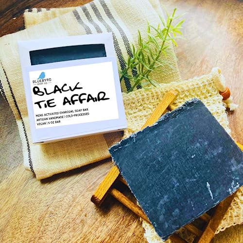 Activated Charcoal Soap Bar for Men & Women - Natural Facial & Body Cleanser - Vegan & Handmade with Organic Ingredients
