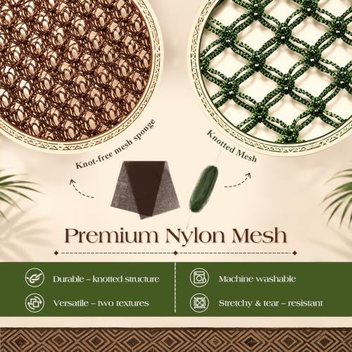 African Net Sponge 4 Pack - Deep Exfoliating Shower Scrubber