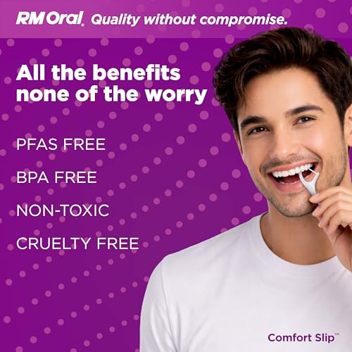 RM Oral Comfort Slip Premium Flossers Mint, 90 Count – Pack of 1