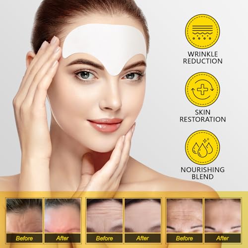 Marianp Clear Snail Mucin Forehead Wrinkle Patches - 14 Count Overnight Anti-Aging Mask Set