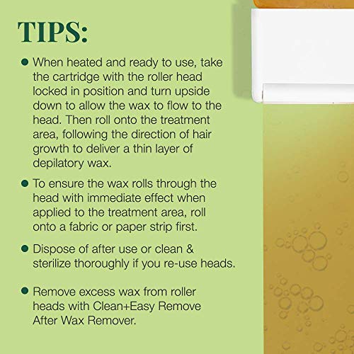 Clean + Easy Small Wax Roller Heads - 3 Pack for Smooth Hair Removal