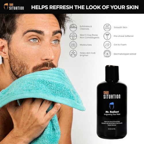 Men's Daily Face Wash Oil Control Cleanser 8oz - Skin Situation